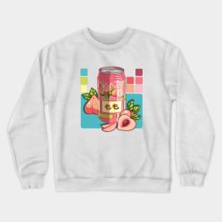 The cute Japanese peach soda can Crewneck Sweatshirt